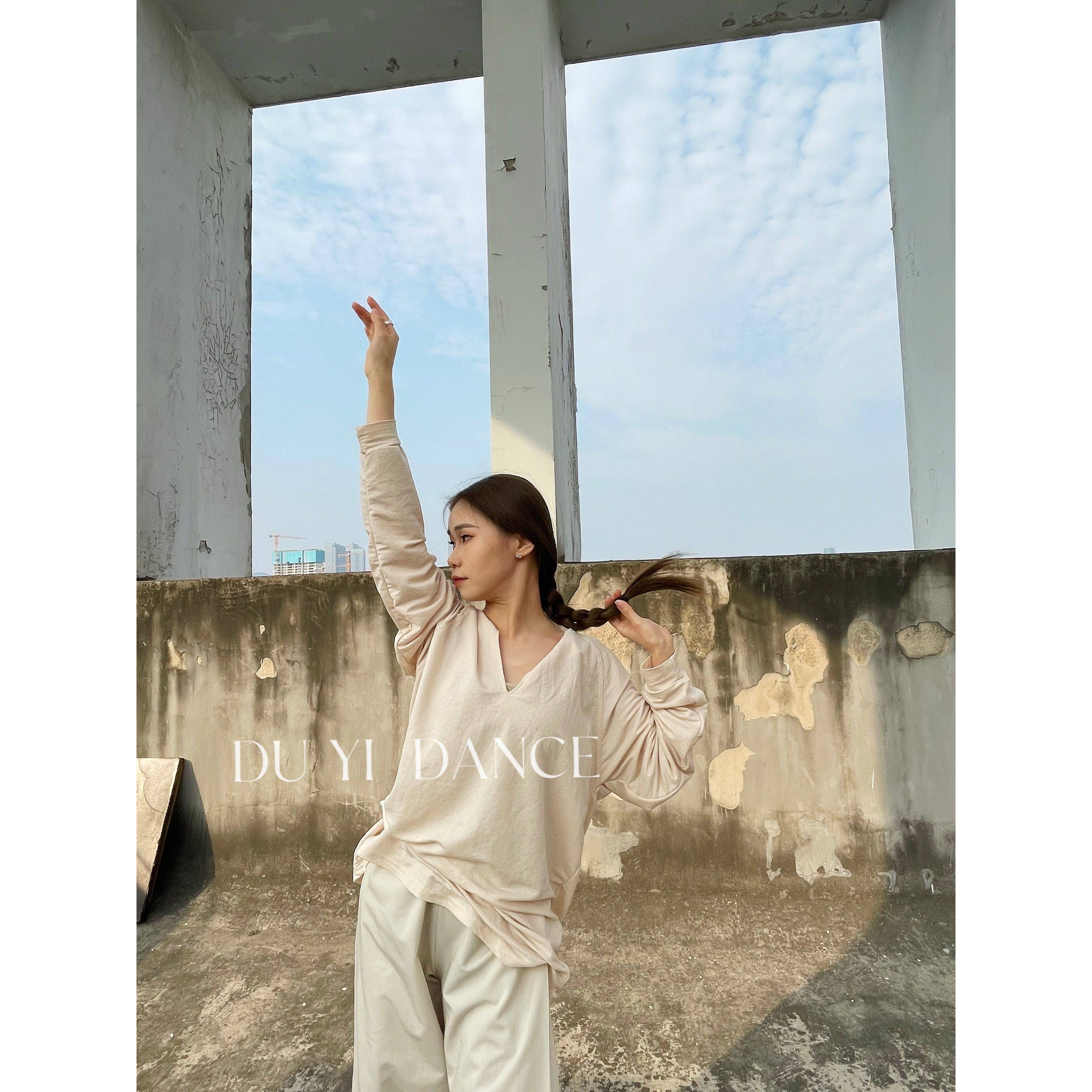 Loose dance top training service 2023 New dance special Chinese dance -shaped body service long -sleeved adult classical dance
