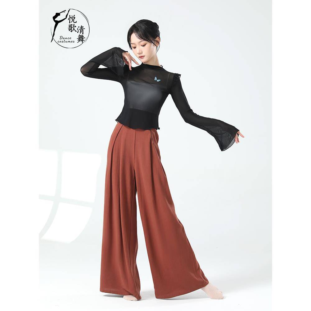 Modern dance pants feels Chinese dance clothes straight shape dance practice clothes summer wide -leg classical dance pants