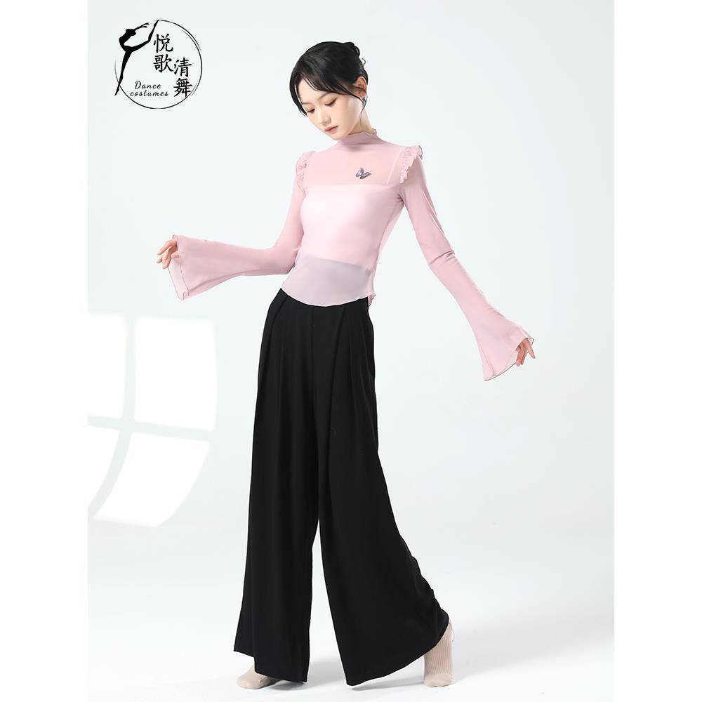 Modern dance pants feels Chinese dance clothes straight shape dance practice clothes summer wide -leg classical dance pants