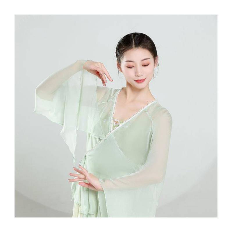 Peerless Classical Dance Dance Fun Dress, Yunding Yae Spring Summer Long Sleeve Performance Service Chinese Dance Cheongsam Art Test Dance Series