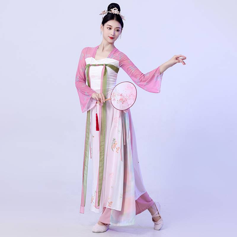 Classical dance clothing, Yiyun Yaosa Chinese Dance Performance Female Female Hanfu Hanfu Breast Broken Ribbon Set