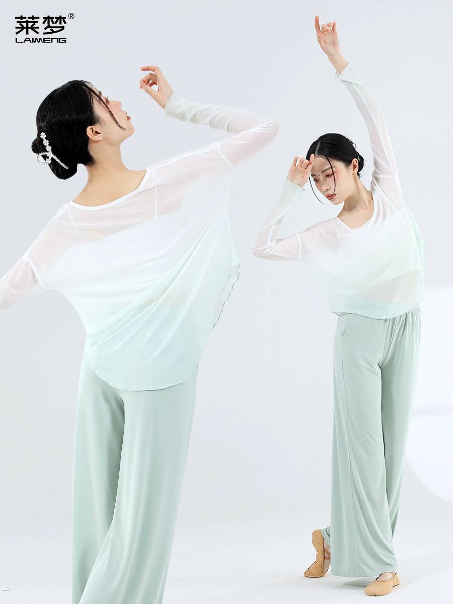 Chinese dance top girl classical dance service girl elegant body fairy body practice, Chinese dance yarn body rhyme clothes