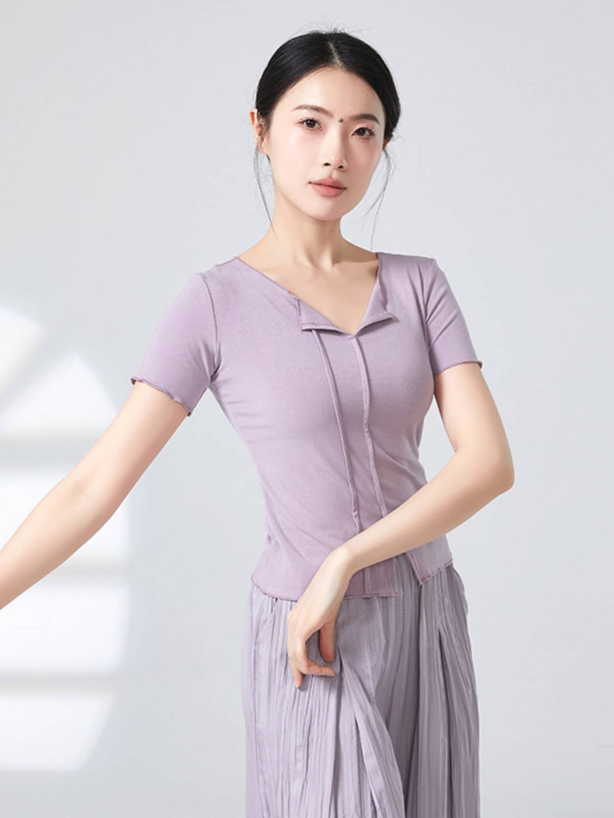 Classical Dance Dance Funny Female Summer Short Sleeve Adult Dance Training Services Chinese Modern Dance Teacher Performance Server top