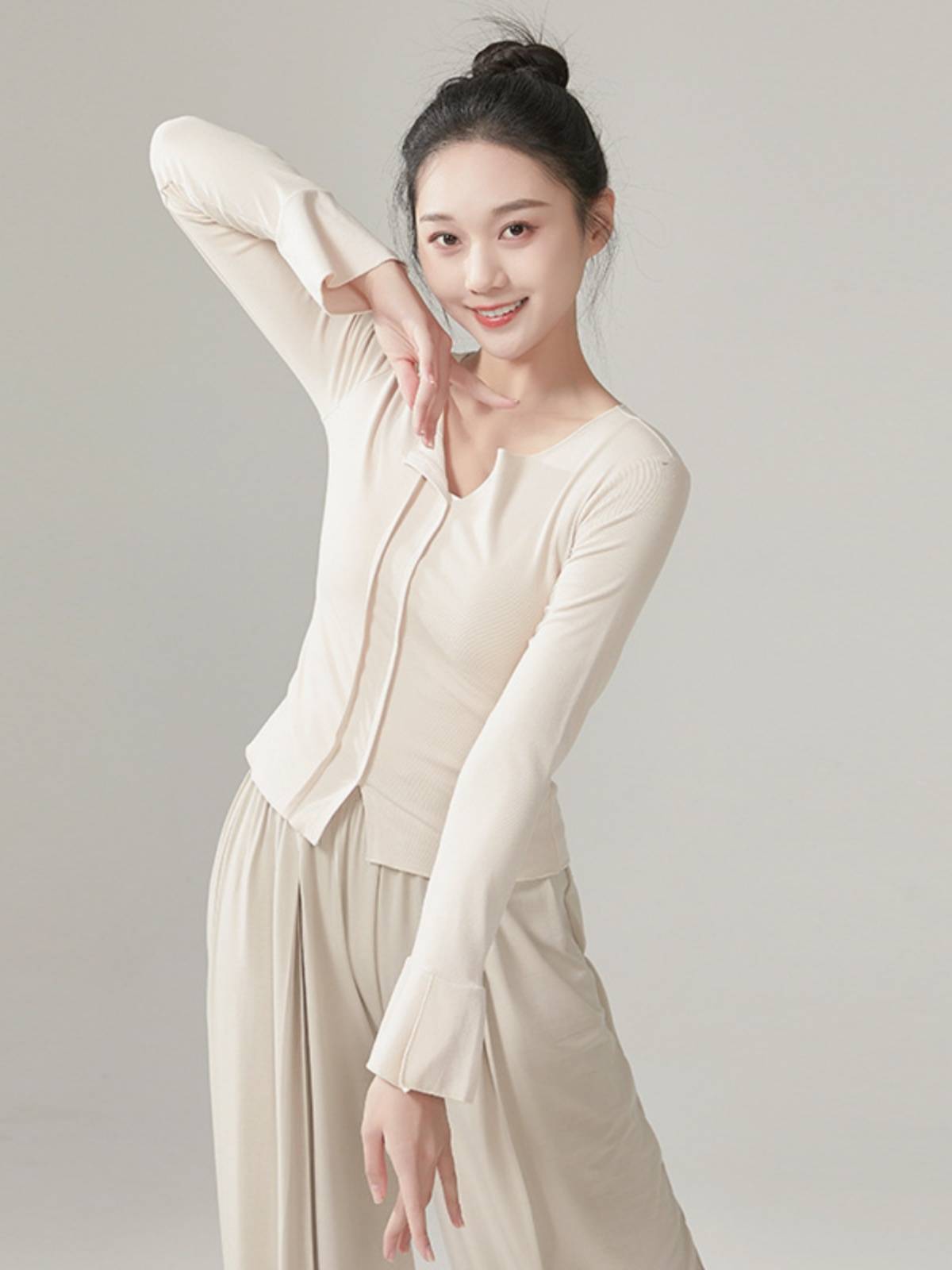 Classical Dance Dance Funny Female Summer Short Sleeve Adult Dance Training Services Chinese Modern Dance Teacher Performance Server top