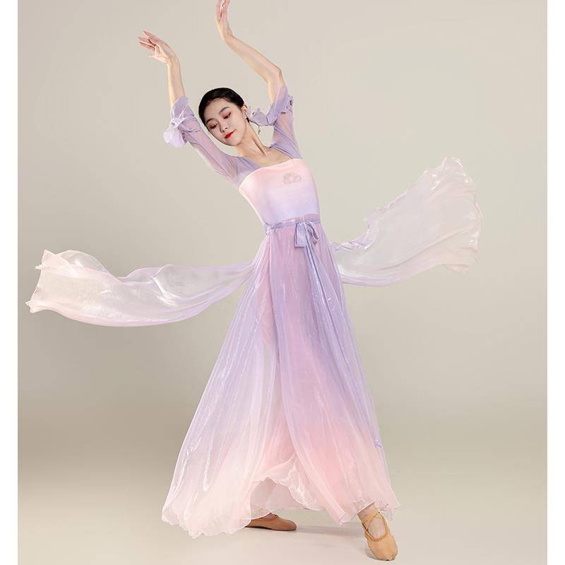 Classical dance dance clothing, Yunding Ya Yao Chinese dance elegant practice suit performance clothing female dress female dress big skirt