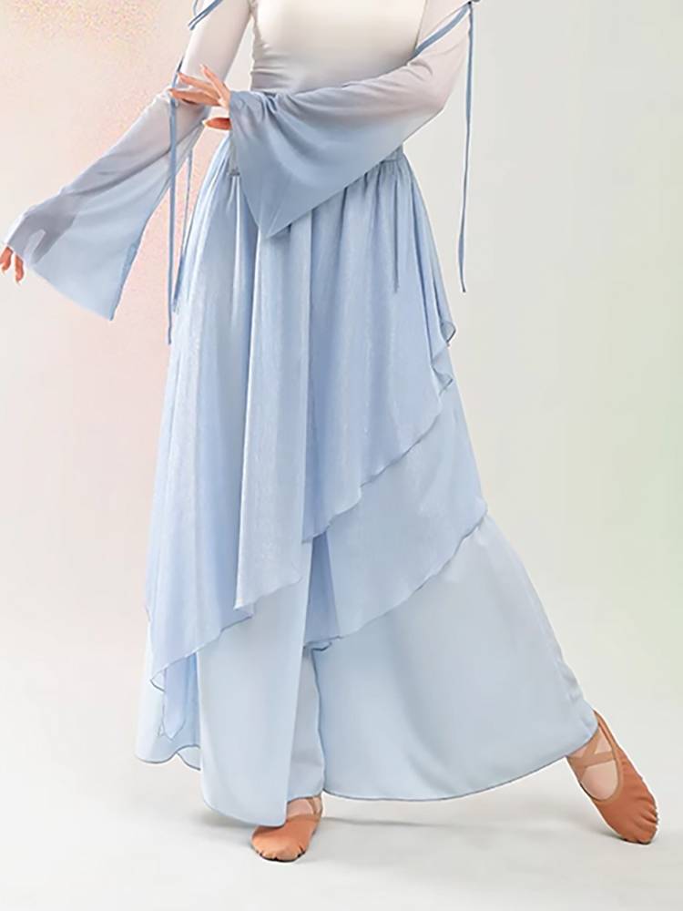Classical dance exercise girl pants modern dance wide -leg pants flowing Chinese dance national dance skirt dancing clothes