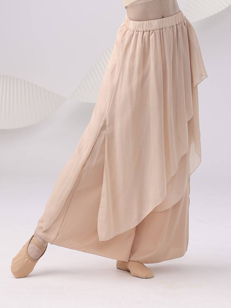 Classical dance exercise girl pants modern dance wide -leg pants flowing Chinese dance national dance skirt dancing clothes