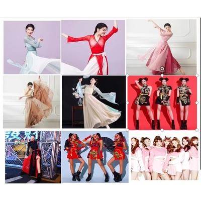 Rental blue, thin classical dance performance service, female elegant Chinese national style national water sleeve company annual meeting performance clothing