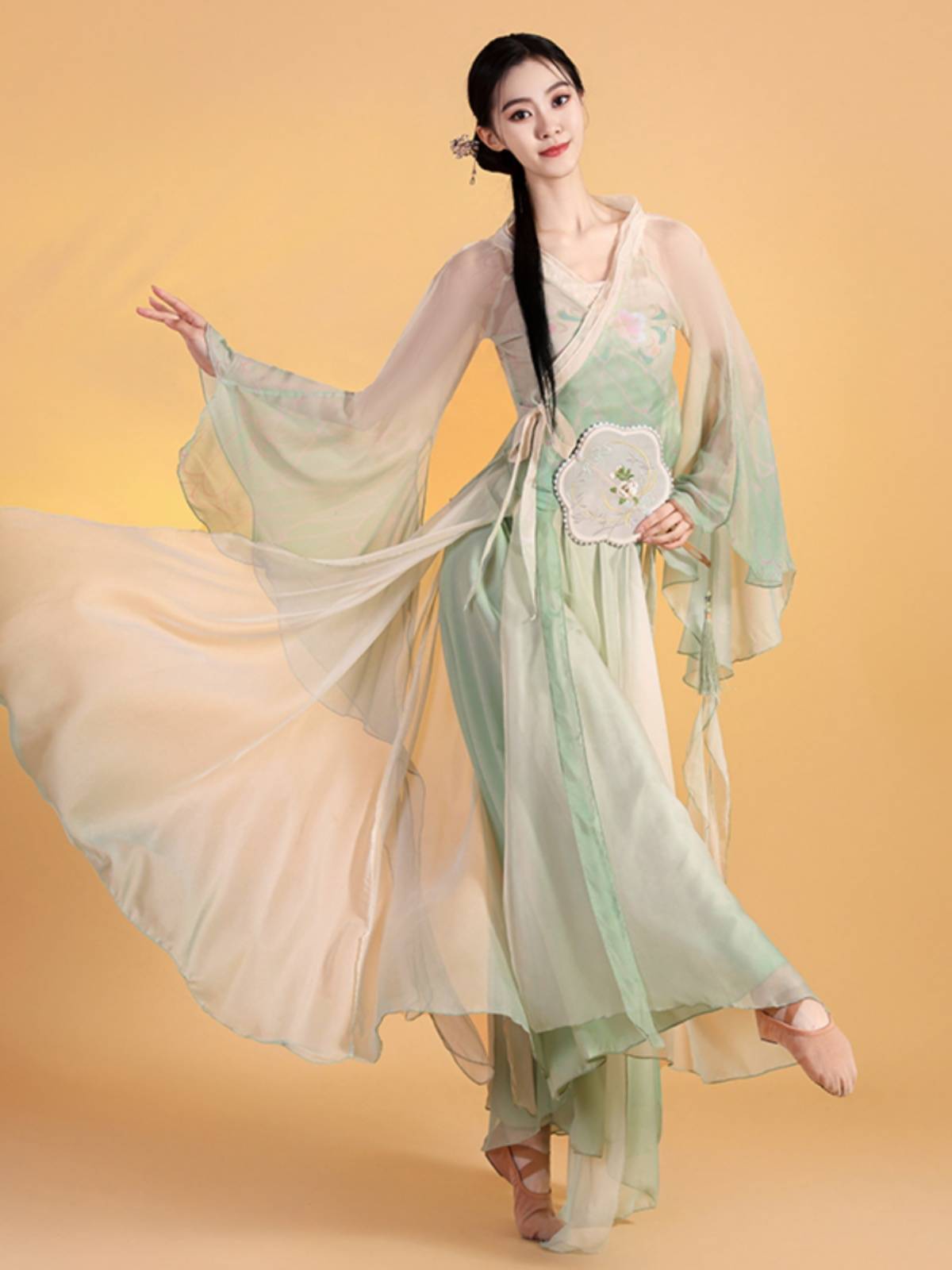Classical dance clothing butterfly gradient elegant fairy new style beautiful yarn girl skirt pants Chinese dance exercise performance clothing