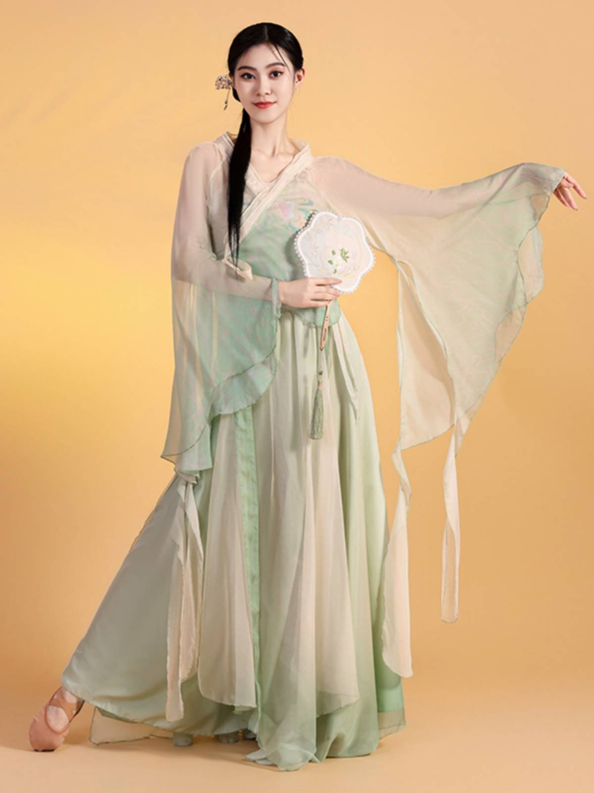 Classical dance clothing butterfly gradient elegant fairy new style beautiful yarn girl skirt pants Chinese dance exercise performance clothing