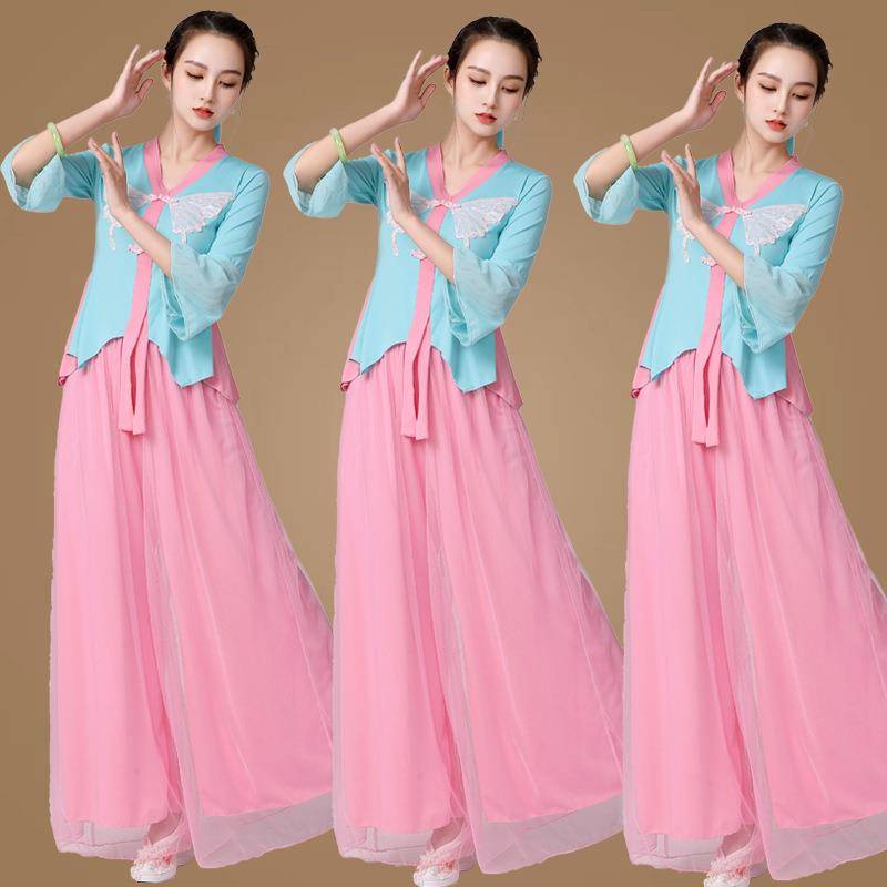 Brand Square Dance New Ethnic Style Classical Dance Fan Dance Clothing Dance Watch Performing Arts Test Dance Server 8338