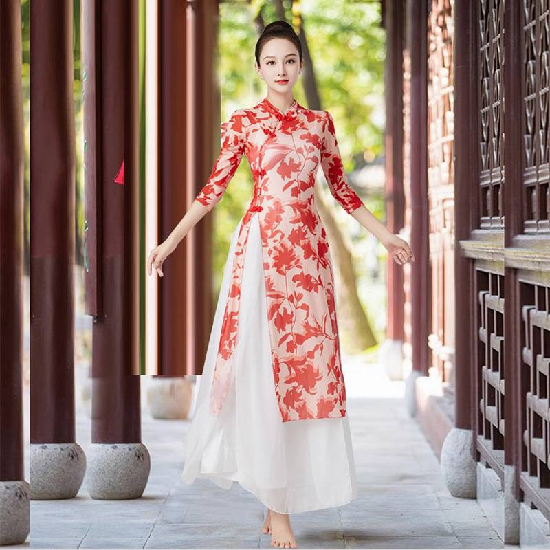 Classical dance service female rhyme new elegant wild thin skirt pants practice service Chinese style dance performance service fairy