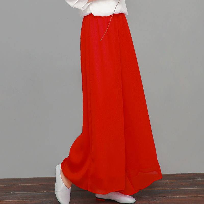 Variable and elegant modern dance pants Chinese dance classical dance exercise clothing loose chiffon wide -leg pants clothes