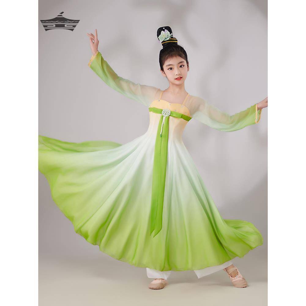 Children's classical dance performance costumes, elegant children, Yu Linger Dance, Chinese style girl ancient style Tang clothing Hanfu