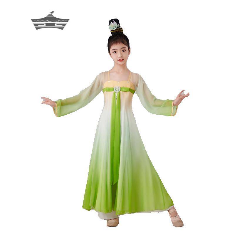 Children's classical dance performance costumes, elegant children, Yu Linger Dance, Chinese style girl ancient style Tang clothing Hanfu