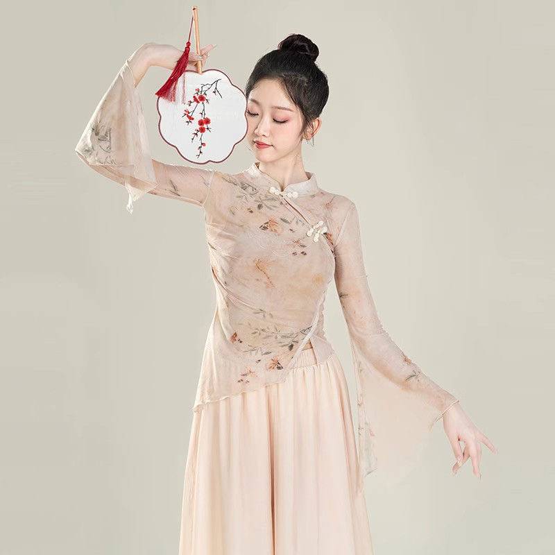 Classical Dance Yaru Women's elegant Chinese style dance clothing practice clothes, top, body rhyme watch performance costume 2024 new style