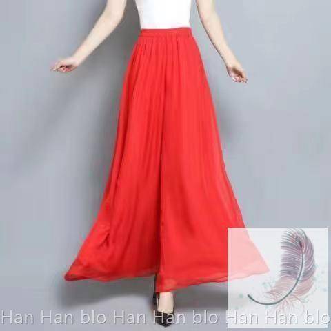 Classical dance pants chiffon Chinese style practice white gauze skirt summer Hanfu national dance performance clothes elegant