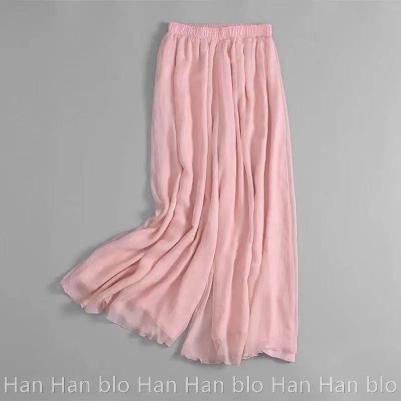 Classical dance pants chiffon Chinese style practice white gauze skirt summer Hanfu national dance performance clothes elegant