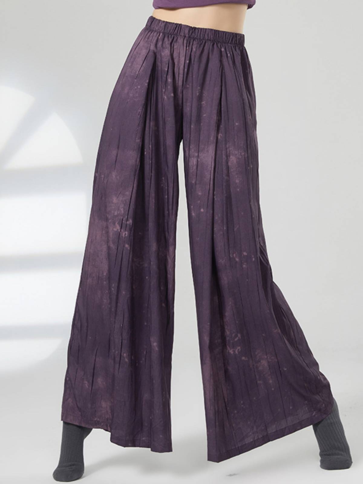 Modern dance loose straight stamp wide -leg pants practice service Chinese national classical dance elegant dance dance service female pants