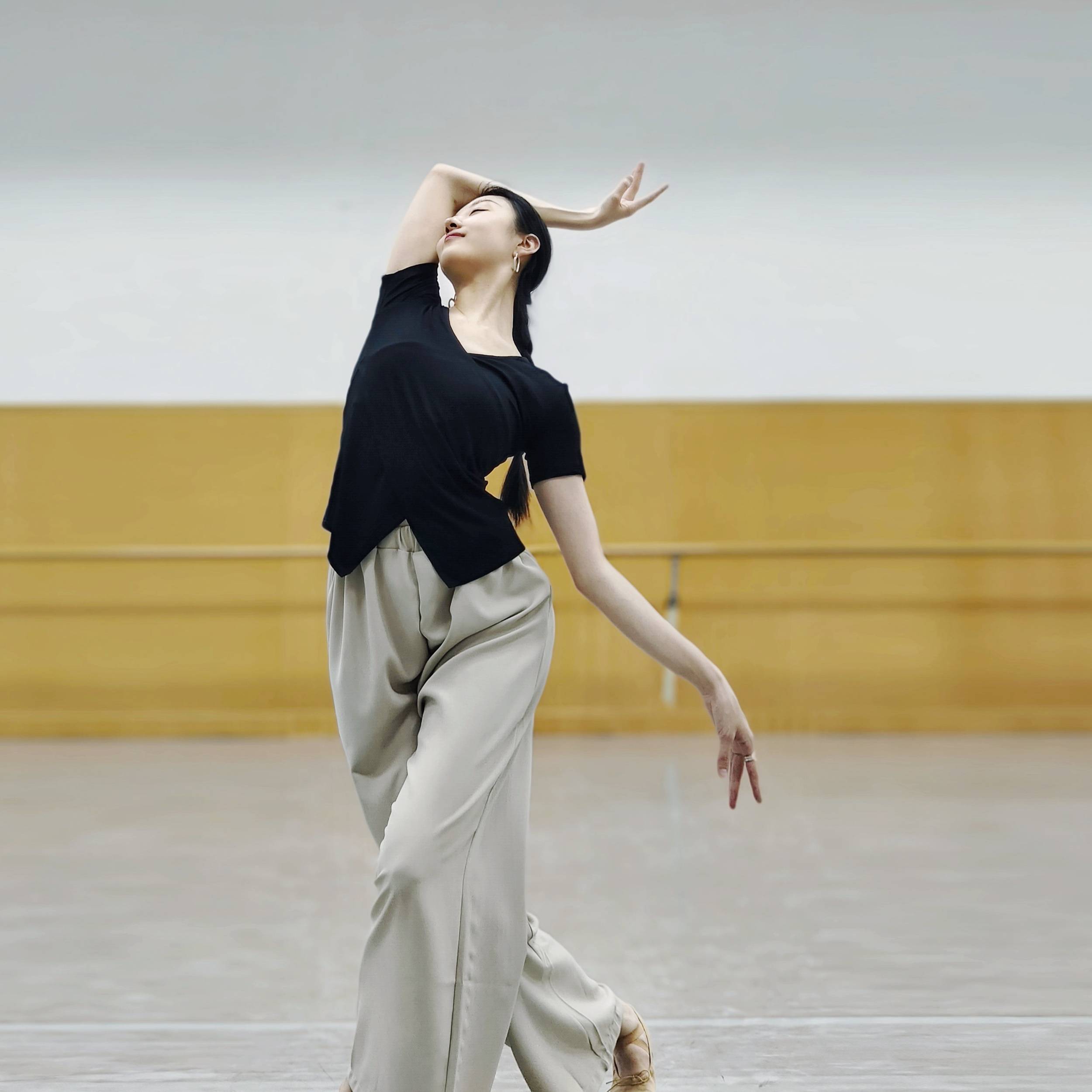 Modern dance exercise pants loose design feel straight pants wide -leg pants classical dance pants yoga jazz art test performance