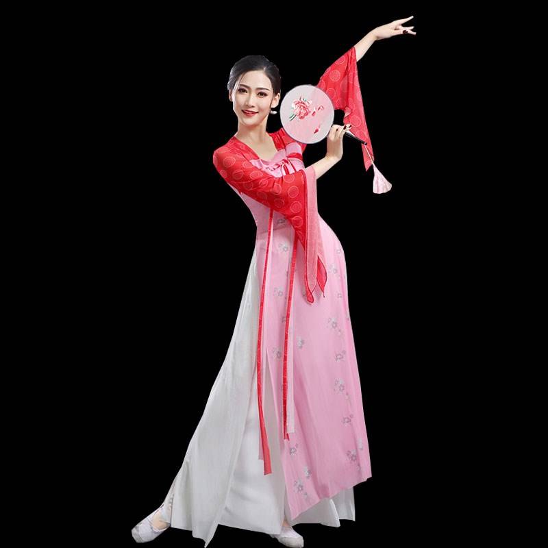 Adult classical dance gauze performance service Han Tang elegant Chinese dance exercises, body charm, fan dance clothing
