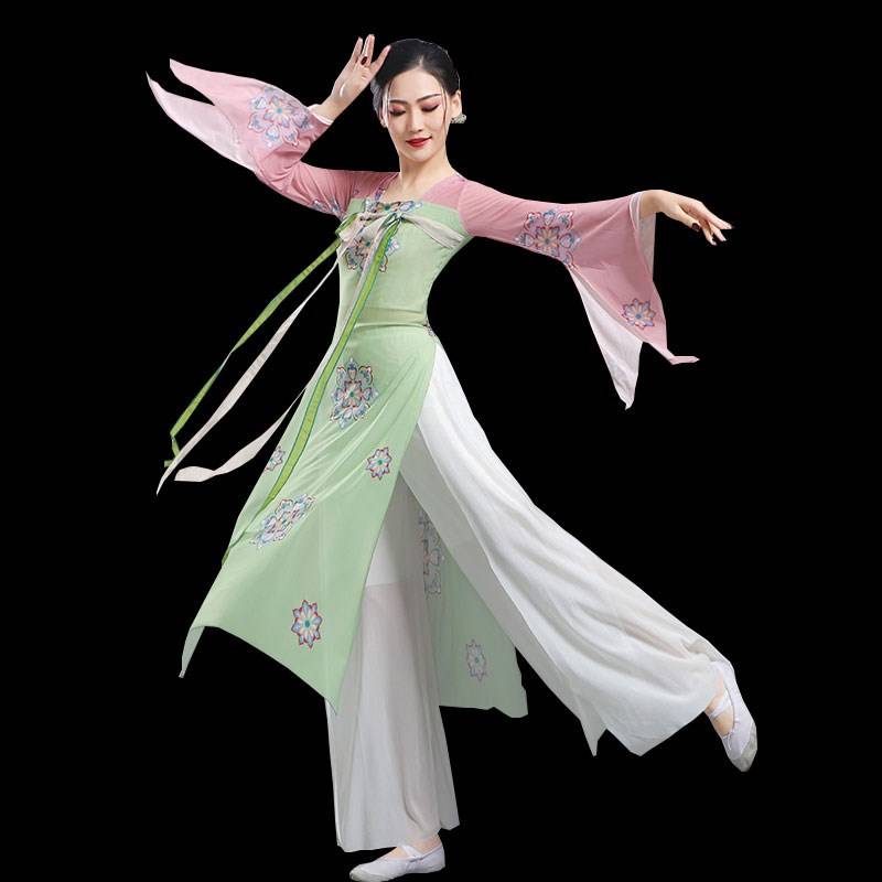 Adult classical dance gauze performance service Han Tang elegant Chinese dance exercises, body charm, fan dance clothing