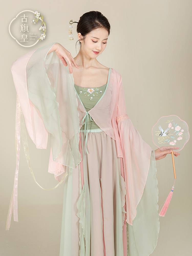 Original ancient flag emperor classical dance clothing female elegant body rhyme yae jacket Chinese clothing Chinese style performance suit suit