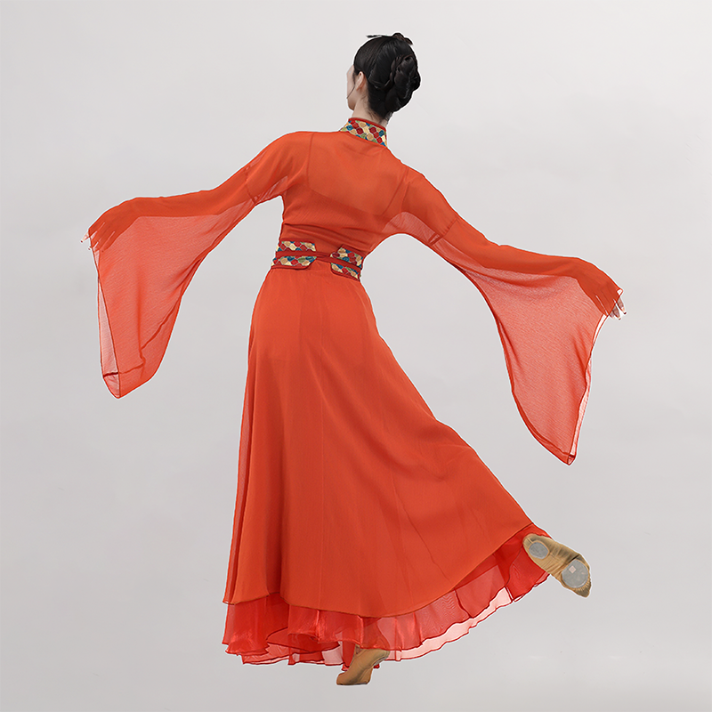 Classical dance clothing adult daughter, elegant body rhyme, fairy ribbon gauze, ancient style Chinese dance exercise performance suit