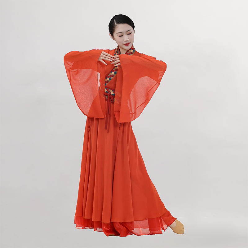 Classical dance clothing adult daughter, elegant body rhyme, fairy ribbon gauze, ancient style Chinese dance exercise performance suit