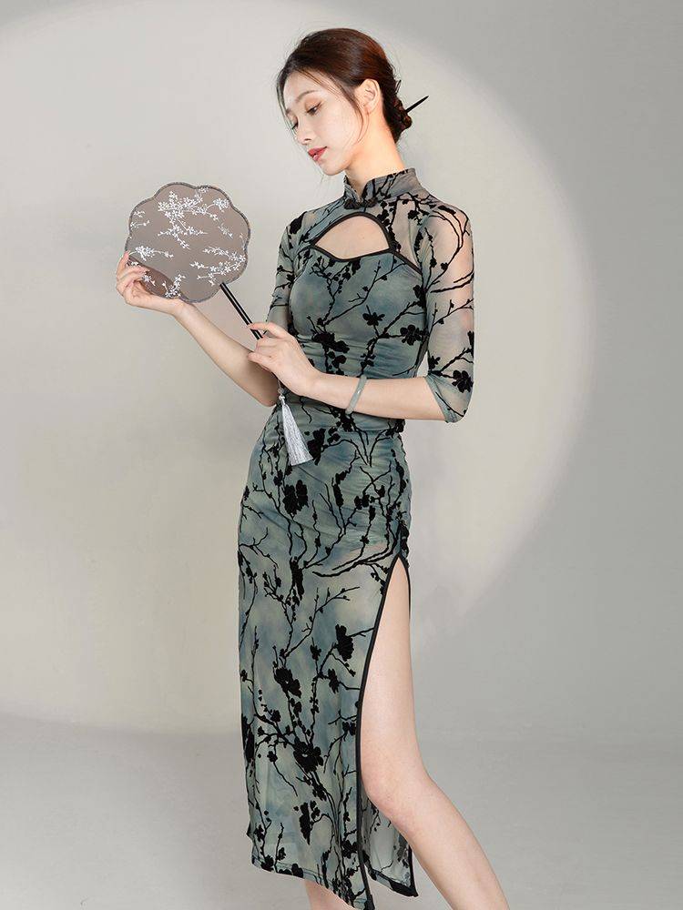 Classical dance cheongsam dance clothing retro Republic of the Republic of China is thin Chinese dance exercises performance clothing spring and summer
