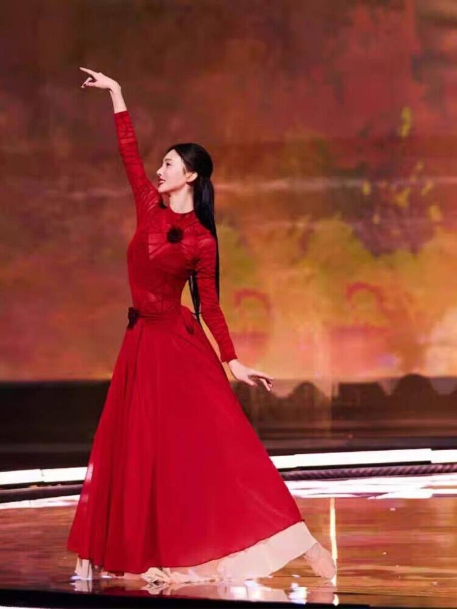 Classical Dance Performance Servant Female Fairy Fairy Jinchen Same Dance Dance Service 2024 New Year's Eve Party Red Dance