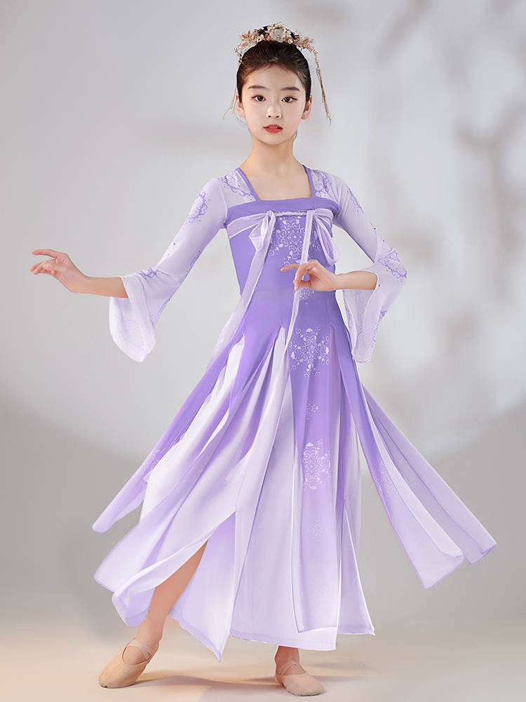 Classical Dance Performance Daughter Cheongsam Costumes Overlated Gauze National Dance Football Dance Fan Dance Watch Dance