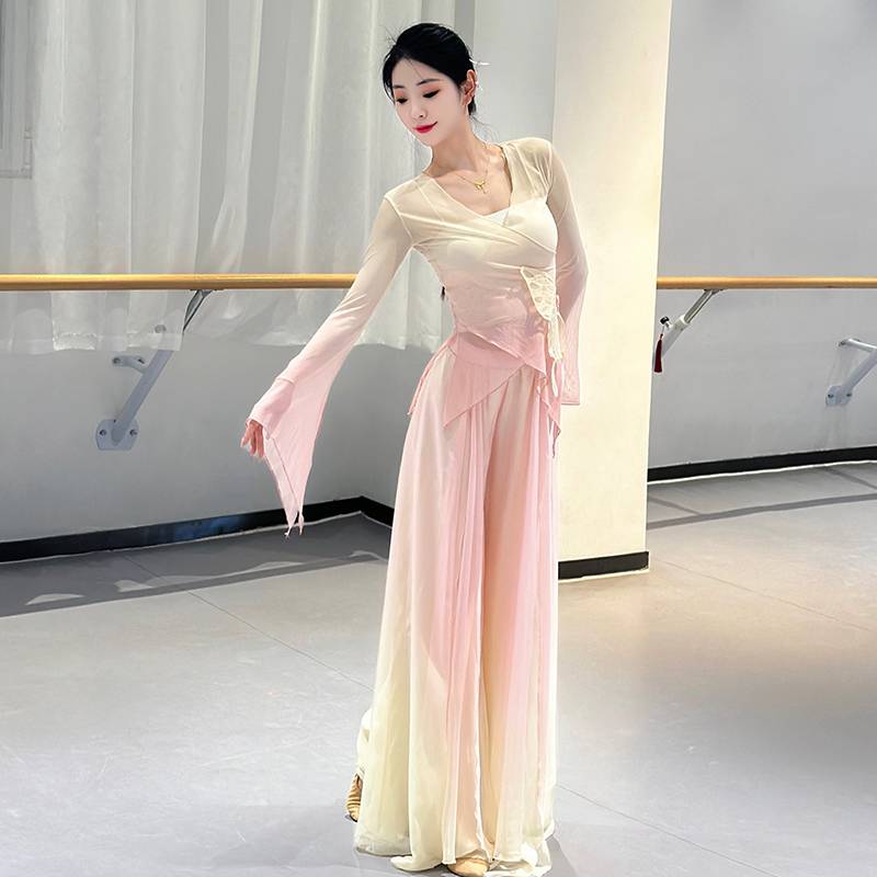 Xiaohan Classical Dance Gravity Butterfly Towel Dress Practice Fun Gaunting Chinese Dance Performance Skirt Pants Performance Summer