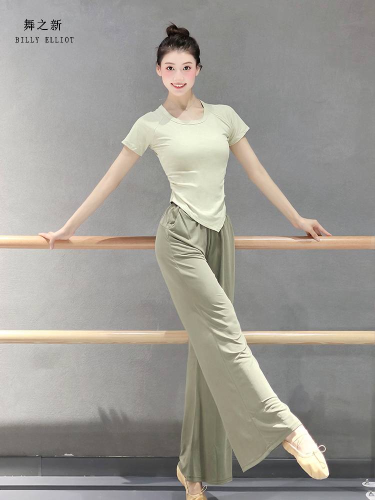 Dance top Women's new black classical dance exercise body training clothing Chinese dance modern dance short sleeves