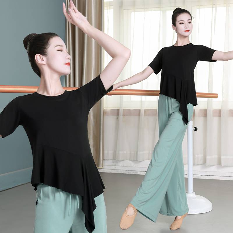 Dance practice service female summer new Chinese classical dance Modal top -like training clothing female modern dance