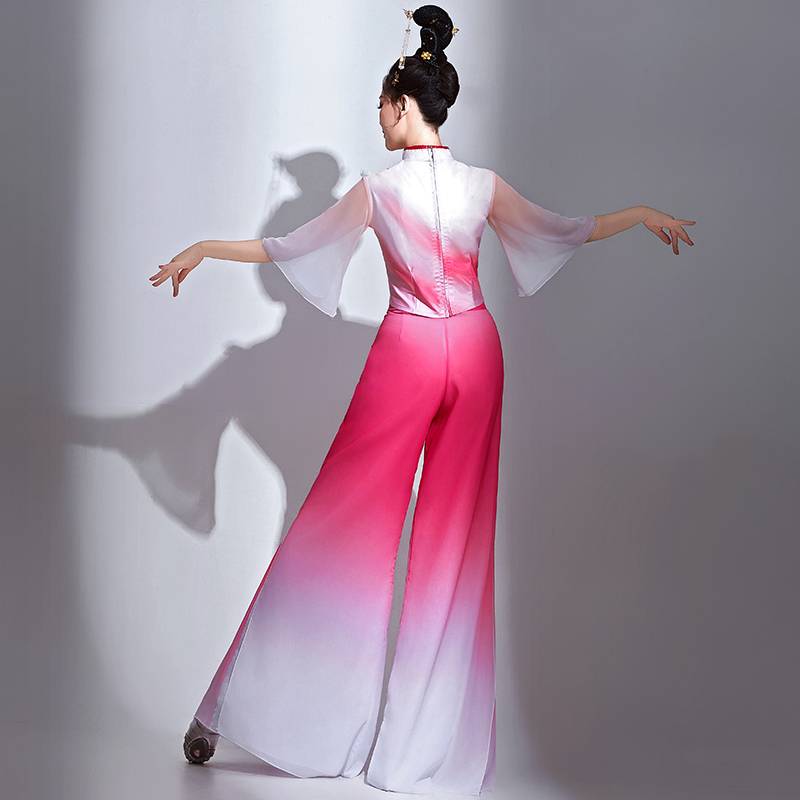 Jiaozhou Yangge suit performs women's umbrella dance, Louzhou Sound Classical Dance Square dance suit middle -aged and elderly dance clothing