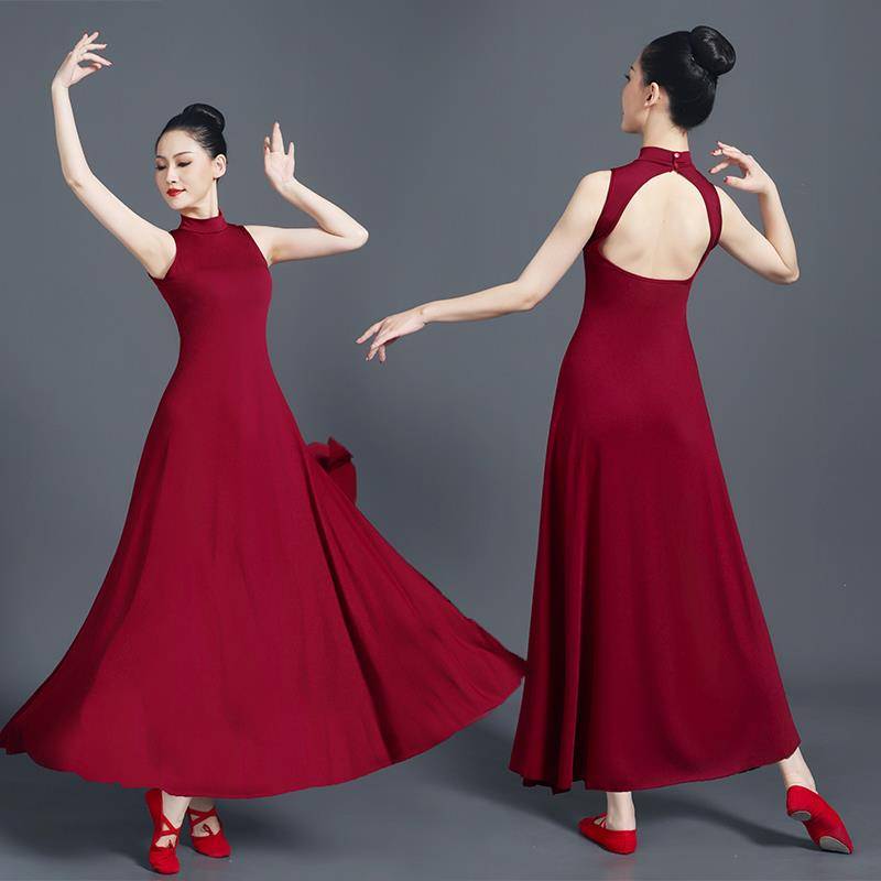 Chinese dance service in the lights modern dance exercise dress dress Chinese style classical dance back dancing skirt