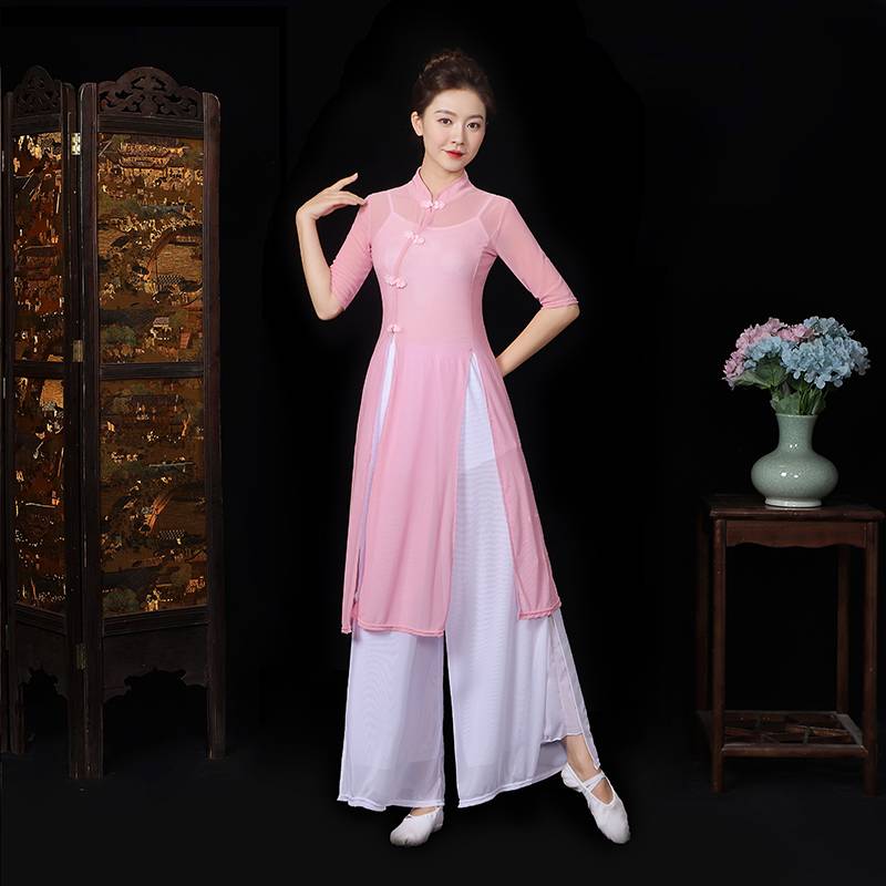 The new classical dance dance clothes, the rhymes of rhymes, cheongsam exercises, Chinese dance elegant art test performance clothing women