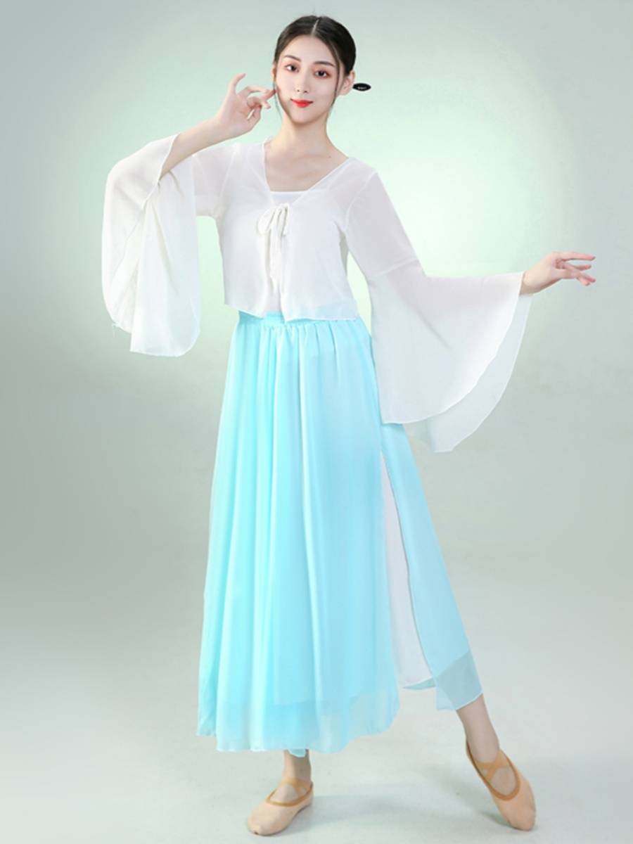 Classical dance dance clothing elegant female body rhyme yunyi national practice service ancient style Chinese dance art test set performance service