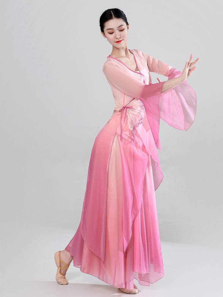 Classical Dance Server Body Rhyme Butterfly Gradient Spring Spring Sleeping Female Permaneous Training Foundation Chinese Dance Performance Service