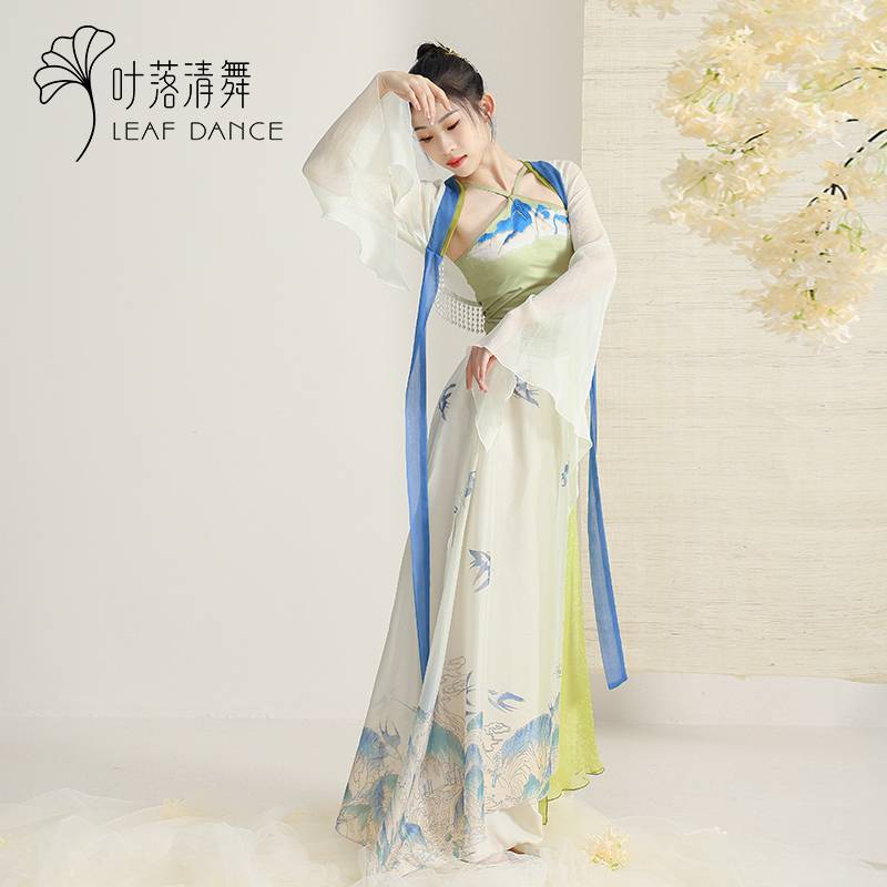 Ye Luo Qing Dance Classical Dance Country Fun Gongguang Duke Wide -leg Pants Chinese Dance Modern Ethnic Dance Flower Pants Woman