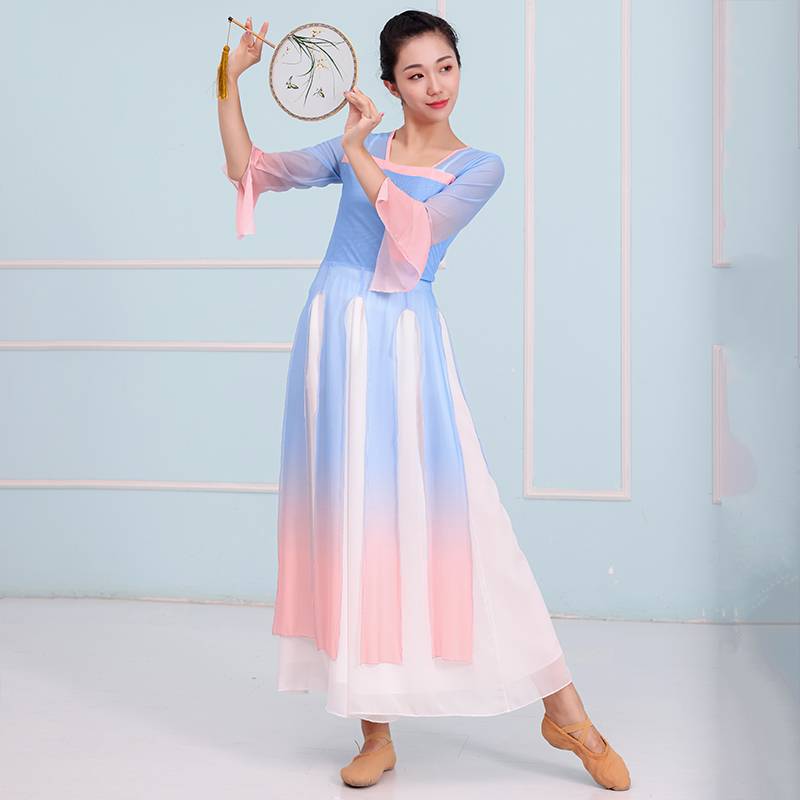 New classical dance body rhyme gauze, ancient style dance clothing performance clothing, elegant Chinese dance exercise, top female spring