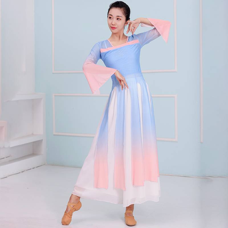 New classical dance body rhyme gauze, ancient style dance clothing performance clothing, elegant Chinese dance exercise, top female spring