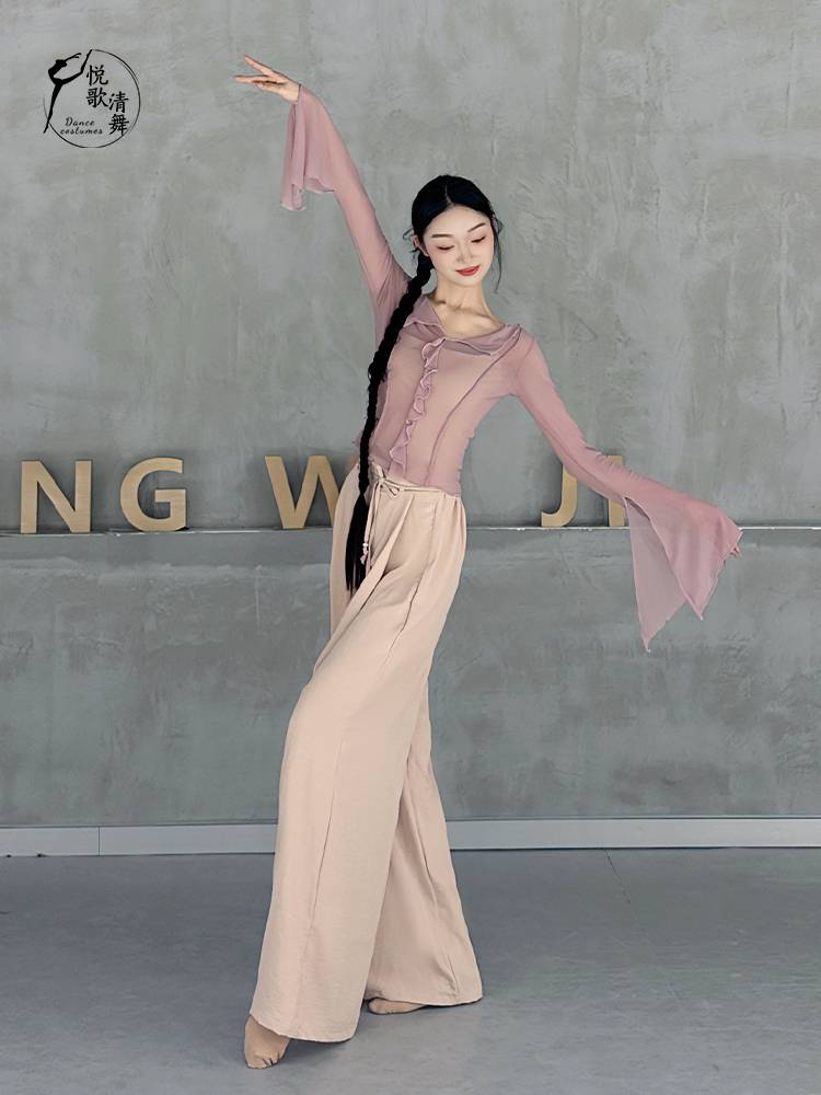Classical dance gauze performance clothing elegant Chinese dance -shaped adult 2024 new net yarn dance practice service summer