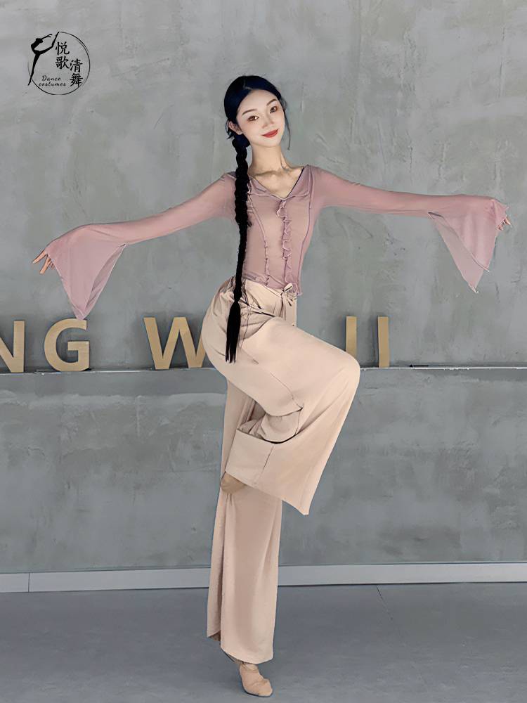 Classical dance gauze performance clothing elegant Chinese dance -shaped adult 2024 new net yarn dance practice service summer