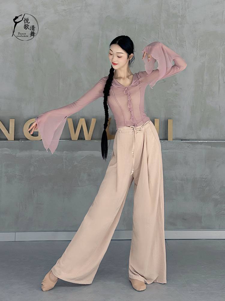 Classical dance gauze performance clothing elegant Chinese dance -shaped adult 2024 new net yarn dance practice service summer