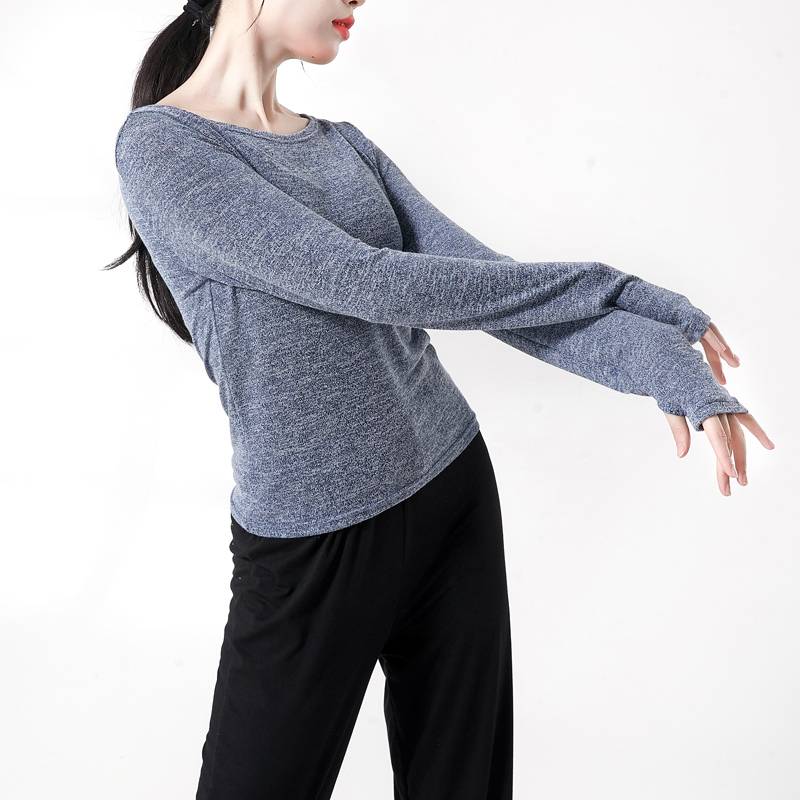 Modern dance exercise female adult classical dance top sports set refers to long -sleeved training performance new models