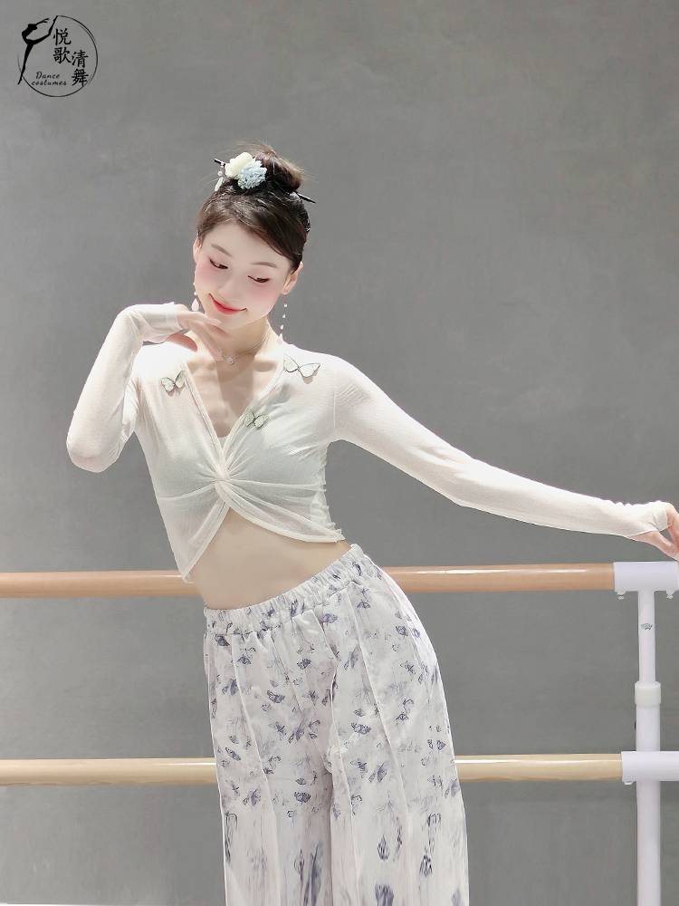 Dance top Women's new summer Chinese dance clothes ballet training service classical dance exercise uniform fairy