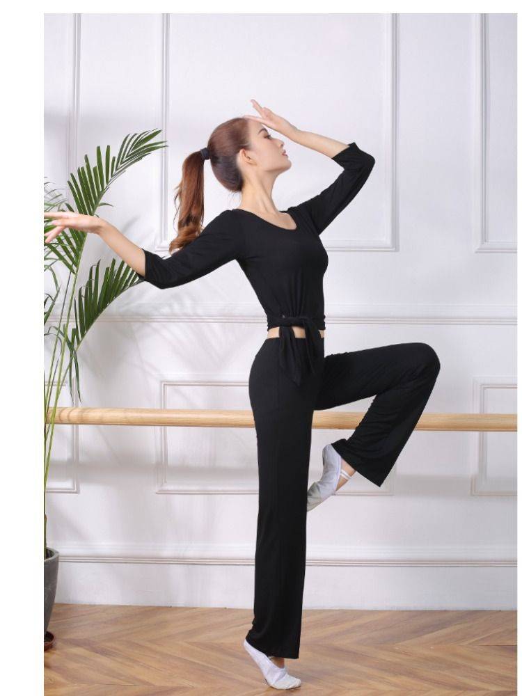 Dance pants adult Modal straight flared trousers dancing modern dance classical dance exercise pants model