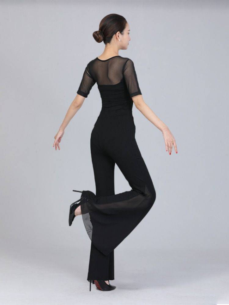 Dance pants adult Modal straight flared trousers dancing modern dance classical dance exercise pants model